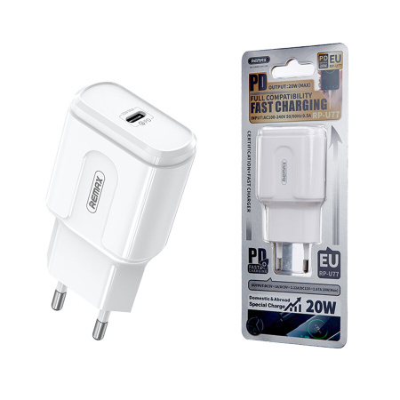 Блок 20W Type C Remax RP-U77/79