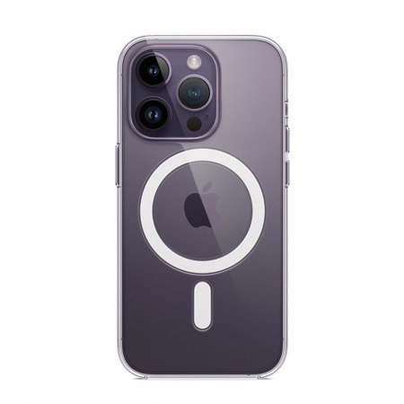 Чехол MagSafe прозрачный на iPhone 14 Pro